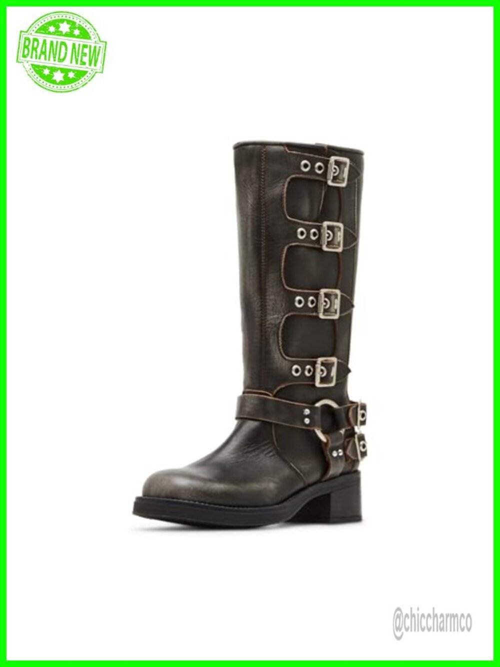 Steve Madden Rocky Leather Knee High Boot